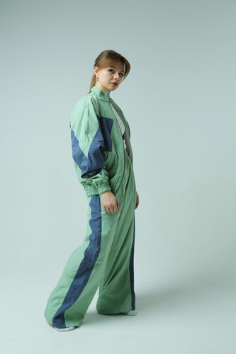 Костюм спортивный NICE TWICE с декоративными вставками Оливковый фото 20