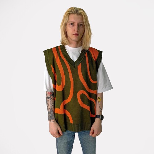 Жилет КРЕПОСТЬ Lines Хаки/Оранжевый фото 5