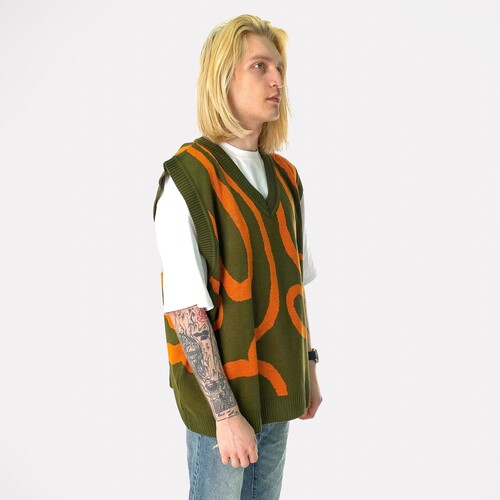 Жилет КРЕПОСТЬ Lines Хаки/Оранжевый фото 7