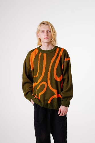 Джемпер КРЕПОСТЬ Lines Хаки фото 5