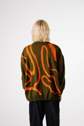 Джемпер КРЕПОСТЬ Lines Хаки фото 6