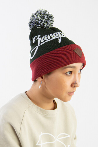 Шапка ЗАПОРОЖЕЦ Logo Pumpon/Лого Помпон Bordeaux/Green фото 10