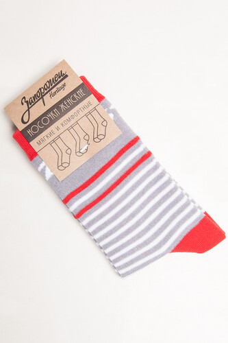 Носки ЗАПОРОЖЕЦ Добро женские Серый/Красный фото 5