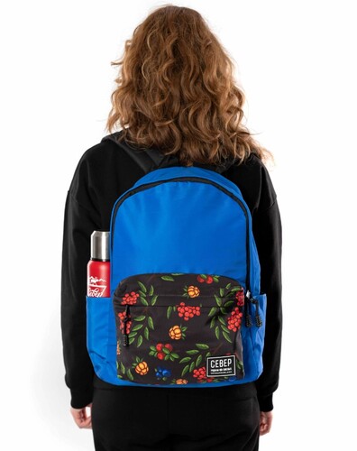 Рюкзак СЕВЕР Северные Ягоды паттерн Синий фото 10