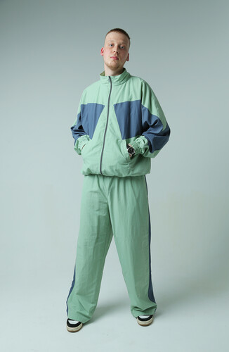 Костюм спортивный NICE TWICE с декоративными вставками Оливковый фото 17