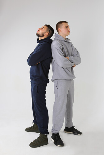 Худи NICE TWICE Серый Меланж фото 21