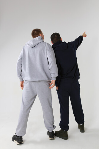 Худи NICE TWICE Серый Меланж фото 22