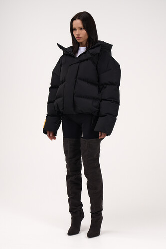 Пуховик ZNY HOODED Black фото 14