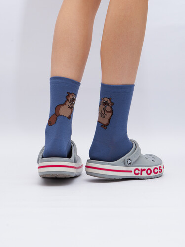 Носки ЗАПОРОЖЕЦ Бобры Светлый Джинс фото 19