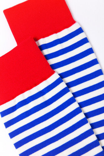 Гольфы BURNING HEELS Тельняшка Синий фото 5