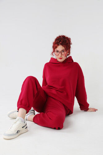 Джоггеры NICE TWICE Бордовый фото 16