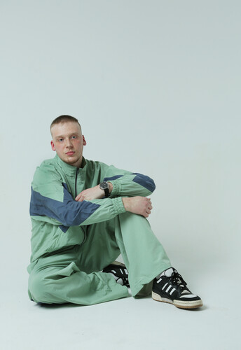 Костюм спортивный NICE TWICE с декоративными вставками Оливковый фото 22