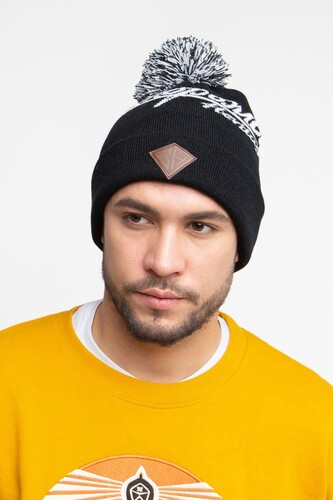 Шапка ЗАПОРОЖЕЦ Logo Pumpon/Лого Помпон Black/White фото 9