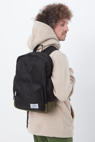 Рюкзак СЕВЕР СЕВ1346 Черный/Зеленый фото 12