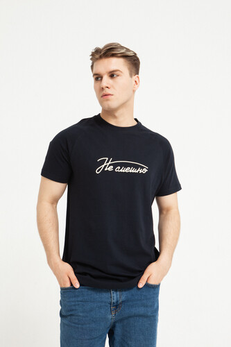 Футболка ЗАПОРОЖЕЦ Ne Smeshno Black фото 17