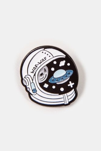 Пин металлический WAF-WAF Открытый космос (Черный/Белый/Голубой) фото 4