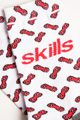 Носки SKILLS Цепи Белый-Красный фото 7