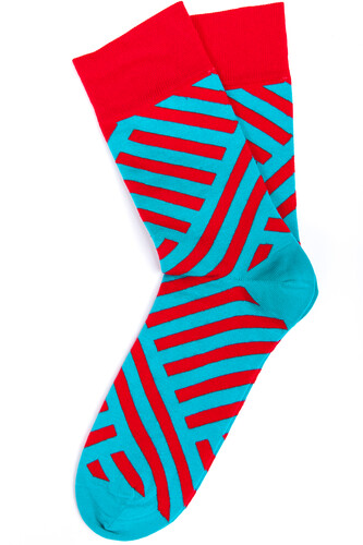 Носки BURNING HEELS Диагональ Бирюзовый фото 5