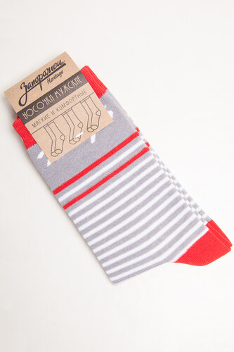 Носки ЗАПОРОЖЕЦ Добро Красный/Серый фото 5