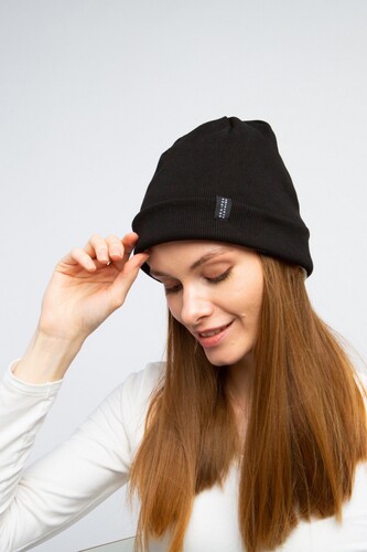 Шапка SEA-PEA СLOTHING Two (с флисом) Черный фото 7