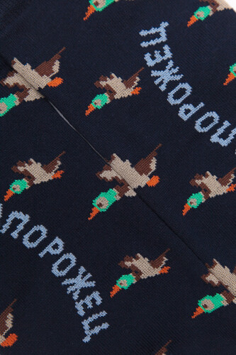 Носки ЗАПОРОЖЕЦ Дичь 86 Бит короткие Темно-Синий фото 7