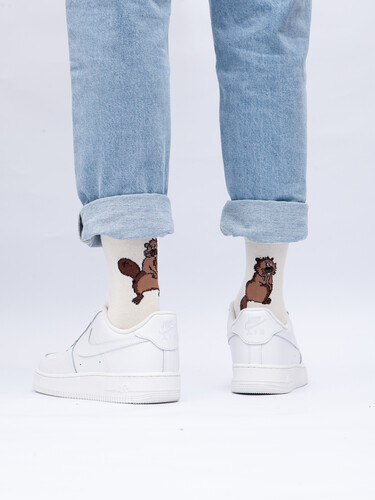 Носки ЗАПОРОЖЕЦ Бобры Светло-Бежевый фото 19