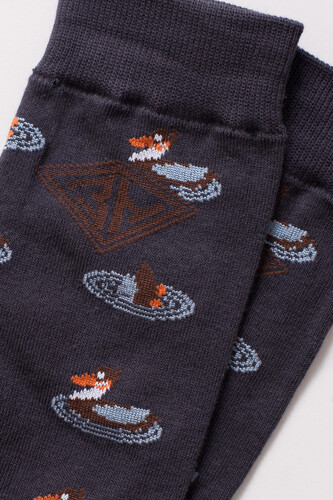 Носки ЗАПОРОЖЕЦ Утки Темно-Серый фото 6