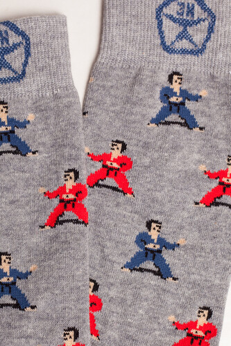 Носки ЗАПОРОЖЕЦ Каратисты Серый Меланж фото 6