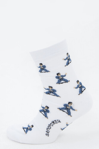 Носки ЗАПОРОЖЕЦ Каратисты Белый/Синий фото 6