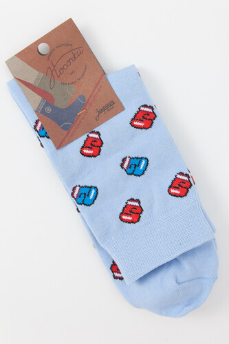 Носки ЗАПОРОЖЕЦ Бокс Светло-Голубой фото 7