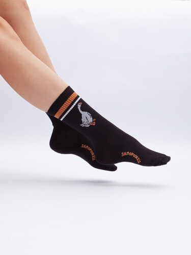 Носки ЗАПОРОЖЕЦ Спорт Гусь Черный фото 15