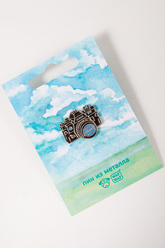 Пин металлический WAF-WAF Лови момент (Черный/Голубой/Серебряный) фото 5