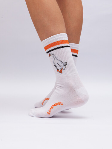 Носки ЗАПОРОЖЕЦ Спорт Гусь Белый фото 15