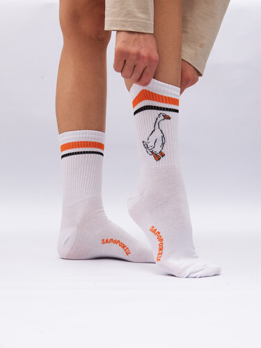 Носки ЗАПОРОЖЕЦ Спорт Гусь Белый фото 23