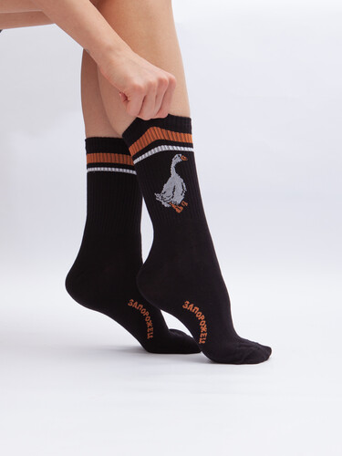 Носки ЗАПОРОЖЕЦ Спорт Гусь Черный фото 17