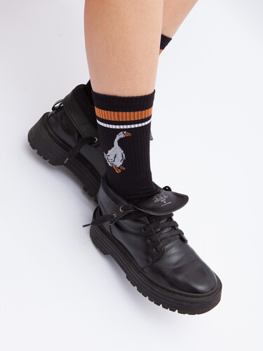 Носки ЗАПОРОЖЕЦ Спорт Гусь Черный фото 19