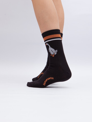 Носки ЗАПОРОЖЕЦ Спорт Гусь Черный фото 21