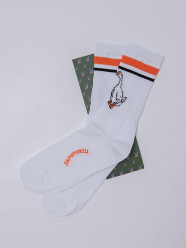 Носки ЗАПОРОЖЕЦ Спорт Гусь Белый фото 20