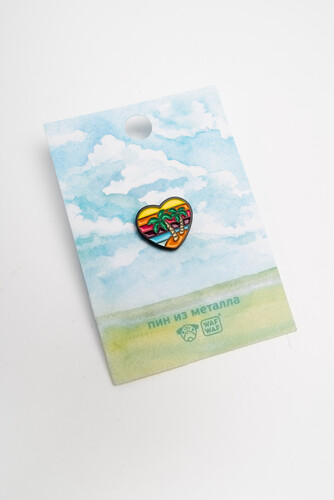 Пин металлический WAF-WAF На острове (Желтый/Зеленый/Голубой) фото 5