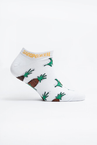 Носки ЗАПОРОЖЕЦ Ананас короткие Белый фото 10