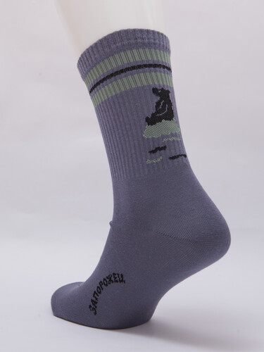 Носки ЗАПОРОЖЕЦ Спорт Мишка Серый фото 18