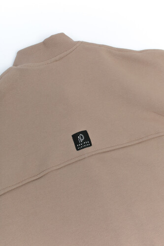 Толстовка без капюшона SEA-PEA СLOTHING женская Серо-Бежевый фото 9