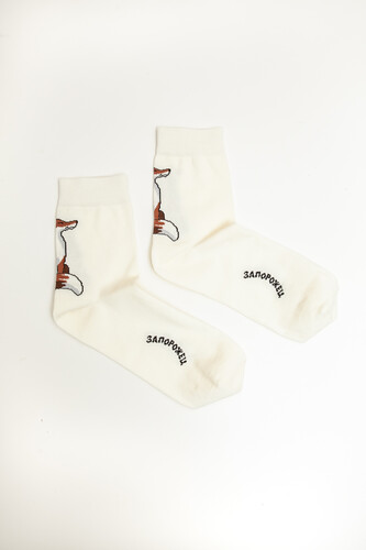 Носки ЗАПОРОЖЕЦ Лиса Молочный фото 21