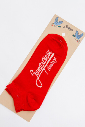 Носки ЗАПОРОЖЕЦ Лого короткие Красный фото 5