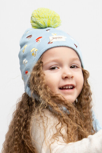 Шапка ЗАПОРОЖЕЦ Gribochki s kosichkami (детская) Blue фото 16