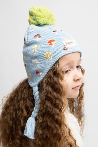 Шапка ЗАПОРОЖЕЦ Gribochki s kosichkami (детская) Blue фото 17