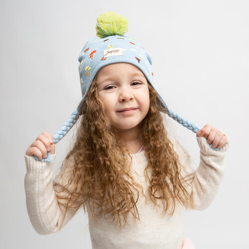 Шапка ЗАПОРОЖЕЦ Gribochki s kosichkami (детская) Blue фото 15