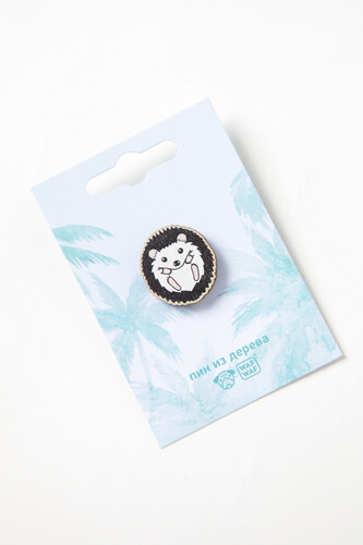 Пин деревянный WAF-WAF Ежик (Коричневый) фото 5