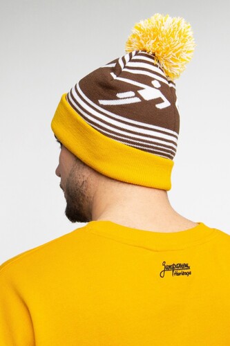 Шапка ЗАПОРОЖЕЦ Sport Pumpon/Спорт Помпон Yellow/Brown фото 14
