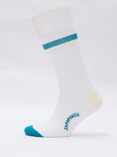 Носки ЗАПОРОЖЕЦ Спорт Спорт Белый/Зеленый фото 7